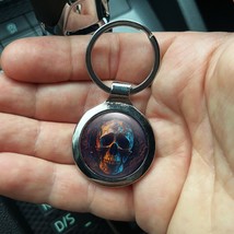 Keychain Metal Personalized with Epoxy Skull Logo Perfect Gift Car Keys,... - $13.90