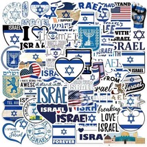 50PCS Israel Stickers Stand with Israel Stickers Israel Flags Decal Wate... - $20.95