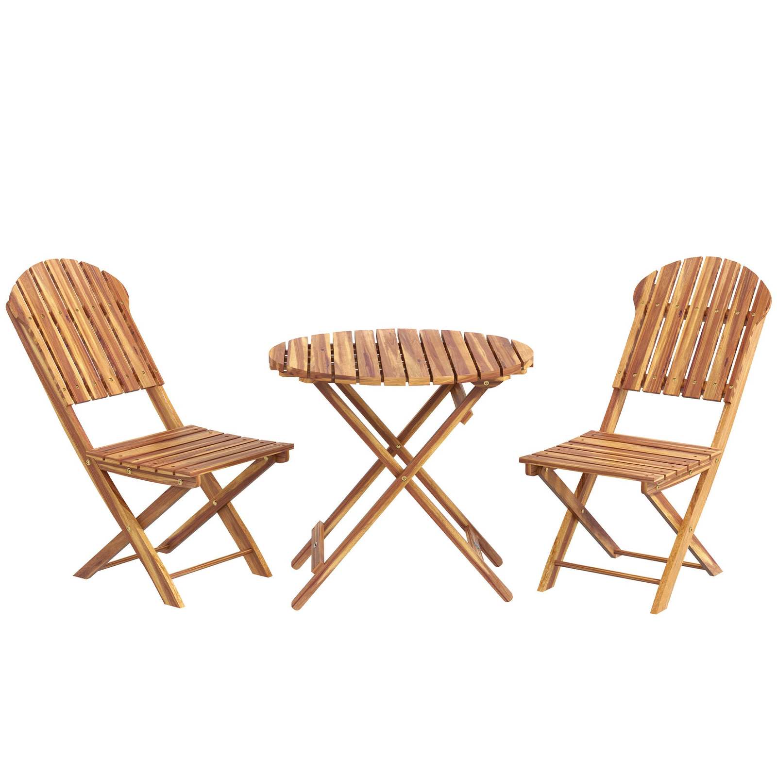 Outsunny Acacia Wood Bistro Set: Foldable &amp; Durable - $243.99