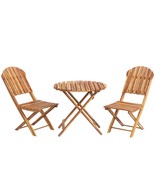 Outsunny Acacia Wood Bistro Set: Foldable &amp; Durable - $333.70 CAD