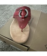 CLIFFS BY WHITE MOUNTAIN Women&#39;s Benedict Mini Wedge Sandal, Red/Woven S... - $57.49 CAD