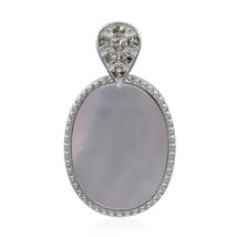 Jewelry of Venus fire  Pendant of Earth Mother of pearl silver pendant - £453.03 GBP