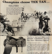 1968 Tex Tan Horse Western Saddles Advertisement Ernest Forsberg Roberts... - $558.44 MXN