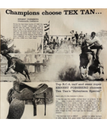 1968 Tex Tan Horse Western Saddles Advertisement Ernest Forsberg Roberts... - $29.99