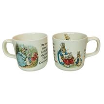 Wedgwood of Etruria Barlaston Beatrix Potter Peter Rabbit 2 Child’s Mug ... - $49.87