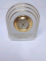 Vintage Lenox Eternal Desk Clock Small 3.75” USA Made Millennium Maker A... - $16.82