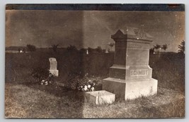 Lauren Iowa Cemetery Schmidt  Johnson Grave Nelson Estate Ashton IL Postcard C27 - £11.84 GBP