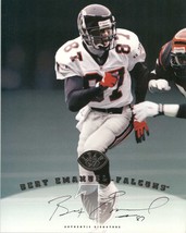 Bert Emanuel Signed Autographed 1997 Leaf 8x10 Photo - Atlanta Falcone - £10.38 GBP