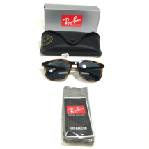 Ray-Ban Sunglasses RB4386 710/R5 Tortoise Square Frames with Blue Lenses - $102.63