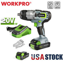 WORKPRO 20V Cordless Impact Wrench 1/2-inch 320 Ft Pounds Max Torque Belt Clip - £89.17 GBP
