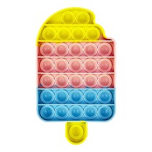 Push Pop Bubble It Silicone Fidget Ice Cream Toy Autism Stress Relief Letters - £6.24 GBP