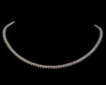 STERLING SILVER Stunning Tennis Necklace 13TCW ROUND CUBIC ZIRCONIA Cock... - $150.94