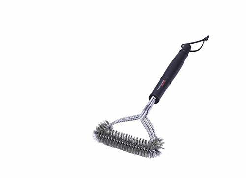 18"-3 in 1 Metal Clip Grill Brush Provides Effortless 360° Cleaning for Weber Ch - $23.53