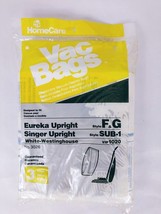 Home Care Vacuum Cleaner Bags Upright 3026 Eureka F&amp;G Singer Singer Sub-1 - £11.87 GBP