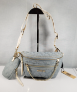 Madden NYC Women&#39;s Gold Chain Pocket Fanny Pack Crossbody with Pouch Den... - €24,55 EUR