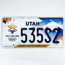 2002 United States Utah Olympic Winter Games Passenger License Plate 535S2 - $21.77