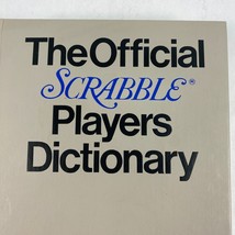 The Official Scrabble Players Dictionary Guide Book Selchow &amp; Righter 1978 - £9.40 GBP