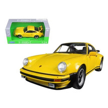 1989 Porsche 911 / 964 Turbo 1/24 Scale Diecast Model - Yellow - Window Box - £27.24 GBP