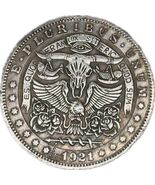 Medaglia Fantasy - Incisione occulta con teschio, aquila e simboli mistici - $18.56 CAD