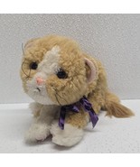 Kitty Kitty Jungle Kittens Tyco Tan &amp; White Lion Cub Plush Purring Cat 1993 - $49.40