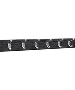 HIGH &amp; MIGHTY 515757 Coat Rack 6 Hook Rail, Easy Tool-Free Dry Wall - $51.66