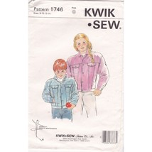Vintage Sewing PATTERN Denim 1746, Kwik Sew 1988 Unisex Boy or Girl Jeans Jacket - £14.70 GBP