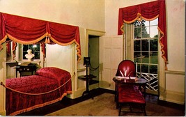 Vintage Postcard Monticello Jefferson&#39;s Bedroom Charlottesville Virginia - £2.38 GBP
