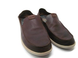 Olukai Nalukai Slip On Brown Leather Loafers 10379-SA20 Mens US Sz 9 Sho... - $42.00