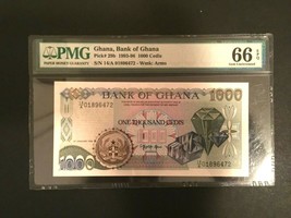 Ghana 1000 Cedis Banknote World Paper Money PMG 67 EPQ Superb Gem L2 - £35.39 GBP