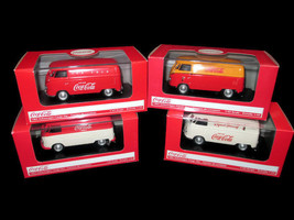 Coca-Cola  Set of 4 1:43 Model 1962 Volkswagen Cargo Van VW - £74.94 GBP