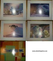 Disney Pixar MONSTERS INC set of 4 lithographs litho - £7.86 GBP