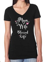 Mother&#39;s Day Shirt, Mom Wife Blessed Life Shirt, Mother&#39;s Day Gift - £10.21 GBP