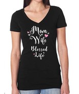 Mother&#39;s Day Shirt, Mom Wife Blessed Life Shirt, Mother&#39;s Day Gift - £10.35 GBP
