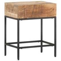Side Table 40x30x50 cm Solid Rough Mango Wood - £38.29 GBP