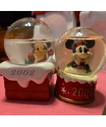 2004/2006 JC Penny Disney Mickey Mini Snow Globe Lot Of 2 - $17.26 CAD