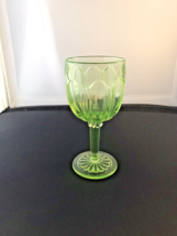 Wine Goblets Vintage Green Glass Goblets Colonial Knife &amp; Fork *Green* 5 1/4&quot; - £15.53 GBP