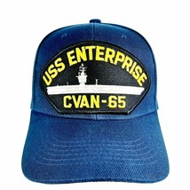 US Navy USS Enterprise CVAN-65 Men&#39;s Patch Cap Hat Navy Blue Acrylic - £10.11 GBP