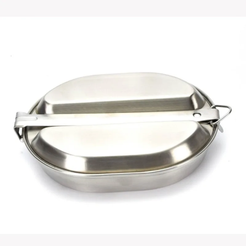 Outdoor Portable 304 Stainless Steel Lunch Box WWII U.S. Military Tableware - £20.65 GBP