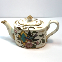 Teapot Germany Franz Anton Mehlem Ceramic Hand Painted Made in Bonn Antique - $123.75
