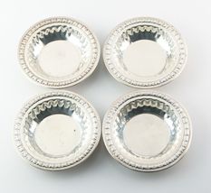 Set of 4 Sterling Silver L Bros Repousse Mini Dishes / Pie Tins Good Con... - $413.21