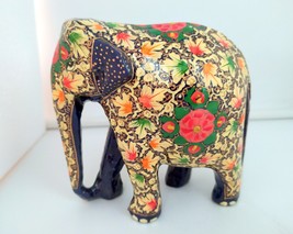 Indian Elephant Antique Style Kashmiri Paper mache Hand Painted Handicra... - £27.90 GBP