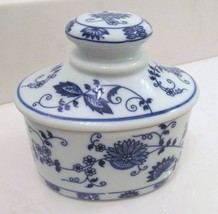 VIENNA WOODS FINE CHINA CO Sugar Bowl w Lid Ceramic Porcelain Blue Vintage - $43.75