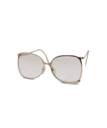 Vintage 70s Streetwear Metal Large Round Gold Grandma Mom Glasses Eyegla... - £47.33 GBP