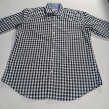Merona The Ultimate Shirt Men's Black/White Check Long Sleeve Button-Up Size L image 12