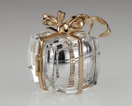 Swarovski Secretes Crystal Gold Gift Clock W/Box - $98.57