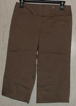 Nwt Womens Bcbg Max Axria Light Brown Pinstripe Capris Cropped Pants Size 0 - £19.84 GBP
