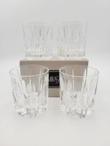 Set 4 MIKASA Crystal BERKELEY DOUBLE Old Fashioned Glasses Rare Disconti... - £57.89 GBP