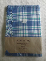 NIP Alex &amp; Ivy FARMHOUSE PLAID Cotton Fringed RUNNER - 13&quot; x 54&quot; - Made ... - $11.88