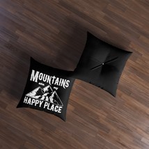 Cozy Tufted Floor Pillow with Customizable &quot;Mountains are my happy place&quot; Print, - £72.64 GBP+