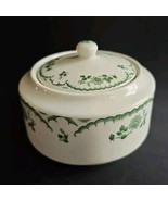 Sugar Bowl &amp; Lid Chardon Rose Green by Shenango Restaurant Ware Vintage USA - $39.59